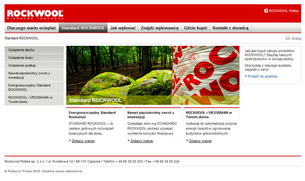 Strona korporacyjna Rockwool Polska